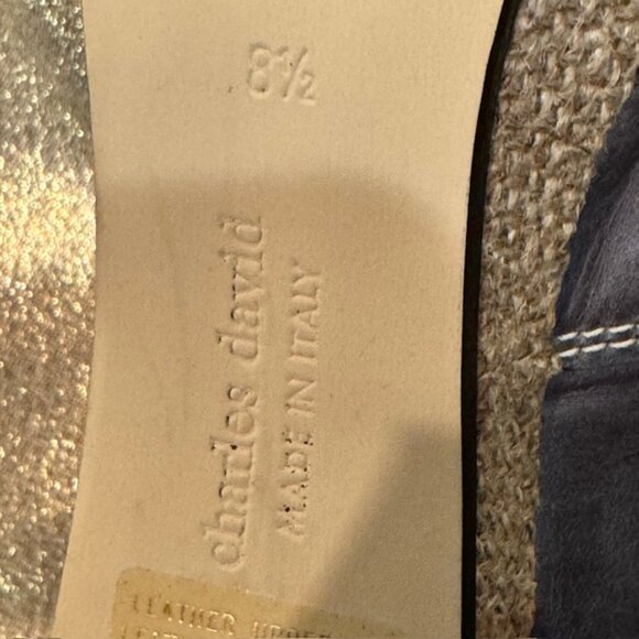 Charles David Vintage Leather Clog Heels Gray Size 8.5 - Picture 10 of 14